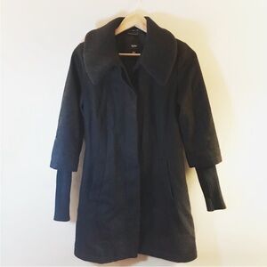 Mossimo Pea Coat - black wool, size Small